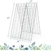 Giantex 8 Panels Cucumber Trellis, A-Frame Garden Trellis for Plant Climbing, Greenhouse Vegetable Fruit Grow Support with 18 Clips, 16 Ground Stakes, 8 Spiral Connectors, 12 Cable Tie, Twist Tie(16 Panels-47″x136″)