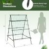 Giantex Cucumber Trellis, Trellis for Climbing Plants Outdoor, Garden Trellis w/Netting, PE-Coated Metal, Clips, Plant Support for Flower Vine Grape Vegetable Fruit, Adjustable Shape, 31″x 26″x74″(41″x51″x59″)