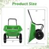 Giantex Dual-Wheel Garden Cart, 330LBS Heavy Duty Wheelbarrow, 2 Wheel Wagon Utility Cart for Outdoor Yard Lawn Gardening Construction Use, Light Green(Light Green)
