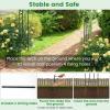 Giantex Garden Arch Trellis, 60”W x 95”H Metal Arbor with Corrugated PE-Coated Steel Tubes for Climbing Plants Roses Ivy, Wedding Archway Arbour for Ceremony Party Backdrop Lawn Outdoor Decoration