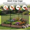 Giantex Garden Crop Cage, 10 x 6.5 x 6.5 ft Plant Netting Cover w/Zipper Doors, 6 Ground Stakes & Carrying Bag, Portable Plant Protection Tent w/Metal Frame for Vegetables, Flowers, Raised Garden Beds