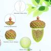 Giantex Metal Acorn Bird Feeder, Outdoor Hanging Food Dispenser with Stainless Steel Wire and Iron Grid, Wild Bird Feeder Hanging House Seed Feeder for Garden Yard, Outside Decoration (Green)(Green)