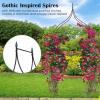 Giantex Metal Garden Arch Trellis 2 Pack – 9.5 FT Wedding Arbor for Ceremony, Garden Arbor for Climbing Plants Rose, Gothic Style Outdoor Archway for Lawn Backdrop Backyard Party Decoration