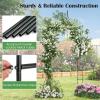 Giantex Metal Garden Arch Trellis 2 Pack – 9.5 FT Wedding Arbor for Ceremony, Garden Arbor for Climbing Plants Rose, Gothic Style Outdoor Archway for Lawn Backdrop Backyard Party Decoration