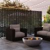 Giantex Metal Privacy Screen 72”H x 48”W, Powder-Coated Decorative Outdoor Fence Panel, Wall Divider for Room Separation, Freestanding Patio Divider for Garden, Balcony & Yard (Brick Pattern)(Black Brick Pattern)