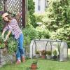 Giantex Mini Portable Greenhouse – for Raised Garden Bed, 47”x21.5”x24” Outdoor Greenhouses with PE Cover, Roll-Up Zipper Door, Waterproof Plant Shelter for Garden Patio Lawn Vegetables & Flowers