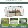 Giantex Mini Portable Greenhouse – for Raised Garden Bed, 47”x21.5”x24” Outdoor Greenhouses with PE Cover, Roll-Up Zipper Door, Waterproof Plant Shelter for Garden Patio Lawn Vegetables & Flowers