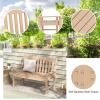 Giantex Outdoor Bench, 52-Inch Outside Bench All-Weather HDPE Park Bench with Backrest and Armrests, 705 lbs Weight Capacity, 2-Person Slatted Patio Bench for Porch, Yard, Lawn, Garden Bench (Teak)(Teak)