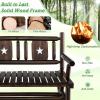 Giantex Outdoor Rocking Bench, Patio Loveseat Rocker for 2 w/Ergonomic Back & Log Arms, Carbonized Fir Wood Frame, Wooden Double Rocking Chair for Porch, Garden, 710 LB Capacity, Rustic Brown (2)(2)