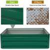 Giantex Patio Raised Garden Bed Vegetable Flower Planter Metal Plant Box Dark Green (47″ Lx35.5 Wx12.0 H)(40″Lx32″Wx12.0″H)