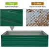 Giantex Patio Raised Garden Bed Vegetable Flower Planter Metal Plant Box Dark Green (47″ Lx35.5 Wx12.0 H)(47″Lx 35.5″Wx 12.0″H)
