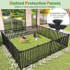 Giantex Picket Fence 2 Panels, 80”W x 37.5”H Decorative Outdoor Garden Fence, 160” Total Length, Freestanding PVC Vinyl Fence for Yard, Patio, Lawn, Pool, Backyard, Black