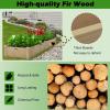 Giantex Raised Garden Bed, 95″ Lx24 Wx10 H Outdoor Wood Planter Box for Vegetables Flowers Herbs Fruits, Easy-Assembly Wooden Planter Raised Bed for Backyard Garden Lawn