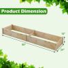 Giantex Raised Garden Bed, 95″ Lx24 Wx10 H Outdoor Wood Planter Box for Vegetables Flowers Herbs Fruits, Easy-Assembly Wooden Planter Raised Bed for Backyard Garden Lawn
