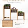 Giantex Raised Garden Bed Set of 3, Wood Planter Box with Storage Shelf, Elevated Raised Beds for Fruit Vegetable Flower Herb, Outdoor Freestanding Gardening Container for Patio Lawn
