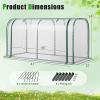 Giantex Raised Garden Bed with Cover, Wood Elevated Planter Box with Legs & Mini Greenhouse, Waterproof Sun-Protective PE Green House Cover, Outdoor Use for Fruit Vegetable Flower Herb (White+Gray)(White+gray)