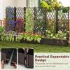 Giantex Raised Garden Bed with Lattice Trellis, Self-Watering Planter Box with Drain Hole for Vine Vegetable Herb Flower Fruit, Indoor Outdoor Standing Privacy Fence for Yard Porch Balcony(32”Lx16”Wx48”H)
