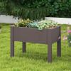 Giantex Raised Garden Bed with Legs, Self-Watering Planter Box with Water Level Indicator, Drainage Hole & Detachable Space Dividers, Outdoor Plant Container for Flower, Vegetable, Fruit, Herb (Brown)(Brown)