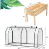 Giantex Raised Garden Bed with Mini Greenhouse, w/Dual Zipper Door, 48”x22”x54” Planter with Green House for Patio Lawn Garden, Easy Assembly (Gray & White)(Natural & White)