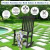 Giantex Rocking Chair Acacia Wood Frame, Porch Rocker Outdoor& Indoor for Garden, Lawn, Balcony, Backyard and Patio Porch Rocker (2, White)(Black)