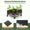 Giantex Rolling Raised Garden Bed with Climbing Trellis, Obelisk & Bird Top, 11 Fasten Straps, Gloves, Planter Garden Boxes on Wheels, Self-Watering System, PE-Coated Metal Rack(1)