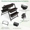 Giantex Set of 2 Vertical Raised Garden Bed, 5 Planter Boxes Container w/Drainage Holes, 31″ H Freestanding Heavy-Duty Metal Frame, Indoor Outdoor Raised Bed for Vegetables Herbs Flowers to Grow(1)