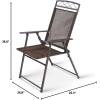 Giantex Set of 4 Patio Folding Sling Chairs Steel Camping Deck Garden Pool Backyard Chairs