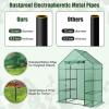 Giantex Walk-in Greenhouse, 4 Tier 8 Shelves, Portable Plant Garden House Indoor Outdoor Mini Growing House for Herb Flower Succulent, Zipped Door, Metal Frame, Patio Lawn Yard