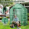 Giantex Walk-in Greenhouse, 4 Tier 8 Shelves, Portable Plant Garden House Indoor Outdoor Mini Growing House for Herb Flower Succulent, Zipped Door, Metal Frame, Patio Lawn Yard