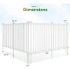 Giantex White Picket Fence – 2 Panels, 80”W x 37.5”H Decorative Outdoor Garden Fence, 160” Total Length, Outdoor Fence for Yard, Freestanding PVC Vinyl Fence for Patio, Lawn, Pool, Backyard