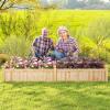 Giantex Wood Raised Garden Bed, 46″x24″x16″ Rectangular Planter Box w/Drainage Holes for Growing Vegetables, Flowers, Herbs, Fruits, Easy Assembly, Outdoor Planting Bed for Backyard, Garden, Lawn(Natural)