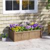 Giantex Wood Raised Garden Bed, 46″x24″x16″ Rectangular Planter Box w/Drainage Holes for Growing Vegetables, Flowers, Herbs, Fruits, Easy Assembly, Outdoor Planting Bed for Backyard, Garden, Lawn(Light Brown)