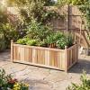 Giantex Wood Raised Garden Bed, 46″x24″x16″ Rectangular Planter Box w/Drainage Holes for Growing Vegetables, Flowers, Herbs, Fruits, Easy Assembly, Outdoor Planting Bed for Backyard, Garden, Lawn(Weathered Gray)