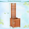Giantex Wood Raised Garden Bed with Trellis, Outdoor Planter Box for Vines Flowers Vegetables, Herbs, Freestanding Plant Container Privacy Planters for Porch, Patio, Backyard(1)