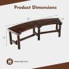 Giantex Wooden Outdoor Bench for 2-Person – Fire Pit Chair Bench with Fir Wood Top, Pine Wood Legs, 710Lbs Weight Capacity, Backless Curved Garden Bench for Patio, Porch, Park, Lawn (1, Rustic Brown)(Rustic Brown)