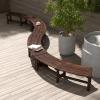 Giantex Wooden Outdoor Bench for 2-Person – Fire Pit Chair Bench with Fir Wood Top, Pine Wood Legs, 710Lbs Weight Capacity, Backless Curved Garden Bench for Patio, Porch, Park, Lawn (1, Rustic Brown)(Rustic Brown)