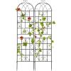 Giantex 2 Pack Trellis for Climbing Plants Outdoor, 7 FT Tall Galvanized Steel Garden Trellis for Patio Lawn Wall Decor, Plant Trellis for Vine Cucumber Tomato Flower Clematis Roses(87″x20″-2 Pack)
