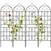 Giantex 2 Pack Trellis for Climbing Plants Outdoor, 7 FT Tall Galvanized Steel Garden Trellis for Patio Lawn Wall Decor, Plant Trellis for Vine Cucumber Tomato Flower Clematis Roses(71″x20″-4 Pack)