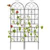Giantex 2 Pack Trellis for Climbing Plants Outdoor, 7 FT Tall Galvanized Steel Garden Trellis for Patio Lawn Wall Decor, Plant Trellis for Vine Cucumber Tomato Flower Clematis Roses(71″x20″-2 Pack)
