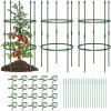 Giantex 3-Pack Tomato Cages, 60”Hx20” PE-Coated Metal Plant Cages & Supports w/Adjustable Height, 2-in-1 Round Trellis for Climbing Flower Vegetable Fruit, Potted Plant(20”Dia x 40”H (Pack of 3))