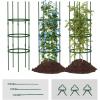 Giantex 3-Pack Tomato Cages, 60”Hx20” PE-Coated Metal Plant Cages & Supports w/Adjustable Height, 2-in-1 Round Trellis for Climbing Flower Vegetable Fruit, Potted Plant(20”Dia x 60.5”H (Pack of 3))