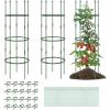 Giantex 3-Pack Tomato Cages, 60”Hx20” PE-Coated Metal Plant Cages & Supports w/Adjustable Height, 2-in-1 Round Trellis for Climbing Flower Vegetable Fruit, Potted Plant(20”Dia x 60”H (Pack of 3))