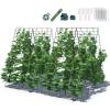 Giantex 8 Panels Cucumber Trellis, A-Frame Garden Trellis for Plant Climbing, Greenhouse Vegetable Fruit Grow Support with 18 Clips, 16 Ground Stakes, 8 Spiral Connectors, 12 Cable Tie, Twist Tie(8 Panels-47″x68″)