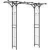 Giantex Garden Arch Trellis, Wedding Arbor for Ceremony Party, 79”W x 81”H, Metal Garden Arbor for Climbing Plants Rose, Outdoor Archway Pergola for Lawn Pathway Patio Backyard Decoration