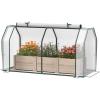 Giantex Mini Portable Greenhouse – for Raised Garden Bed, 47”x21.5”x24” Outdoor Greenhouses with PE Cover, Roll-Up Zipper Door, Waterproof Plant Shelter for Garden Patio Lawn Vegetables & Flowers