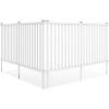 Giantex White Picket Fence – 2 Panels, 80”W x 37.5”H Decorative Outdoor Garden Fence, 160” Total Length, Outdoor Fence for Yard, Freestanding PVC Vinyl Fence for Patio, Lawn, Pool, Backyard