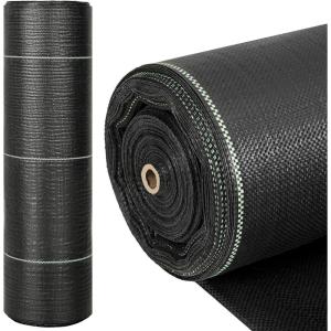 Giantex 6×330 FT Weed Barrier Landscape Fabric, 4.6OZ/Sq. Yd Heavy-Duty Permeable Woven PP Ground Cover, Weed Blocker Gardening Mat, Garden Weed Control Fabric for Yard Flower Bed Farm(6FTx 300FT-4.6OZ/Sq. Yd)