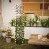 Giantex Garden Trellis, Outdoor Plant Support Frame w/Adjustable Shapes, Ground Stakes, Rustproof PE Coating Pipes, Privacy Screen Trellis Metal Flower Rose Stand for Garden, Patio, Backyard (1)(2)