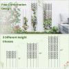 Giantex Garden Trellis, Outdoor Plant Support Frame w/Adjustable Shapes, Ground Stakes, Rustproof PE Coating Pipes, Privacy Screen Trellis Metal Flower Rose Stand for Garden, Patio, Backyard (1)(2)