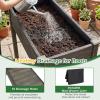 Giantex Wooden Raised Garden Bed, Solid Pine Wood Planter Box w/Legs, Drainage Holes, Black Liner, Outdoor Indoor Elevated Planter Box Stand for Patio, Garden, Lawn, Greenhouse, 47″ x 23″ x 30″(Gray)